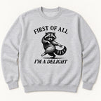 Funny Raccoon — garment mockup or size chart