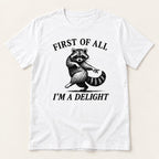Funny Raccoon — garment mockup or size chart