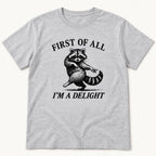 Funny Raccoon — garment mockup or size chart