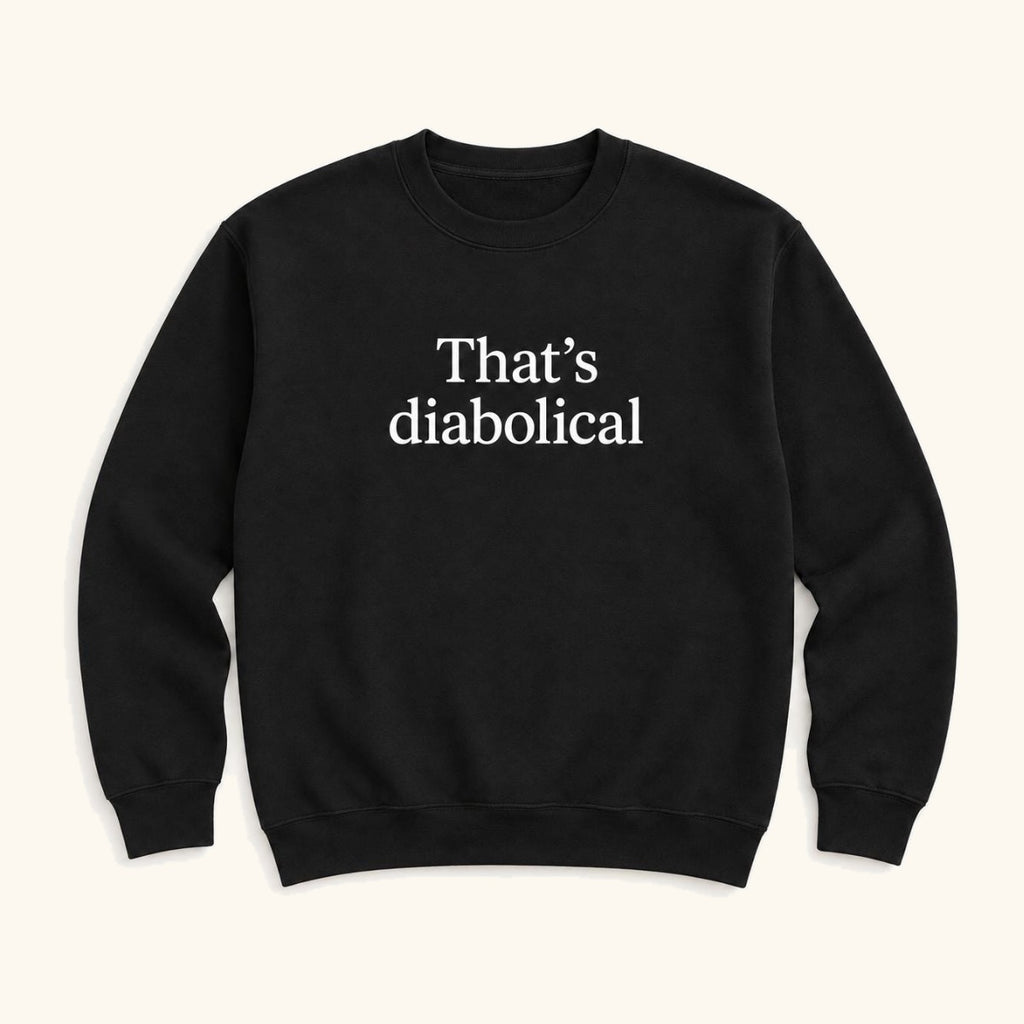 That's Diabolical — garment mockup or size chart