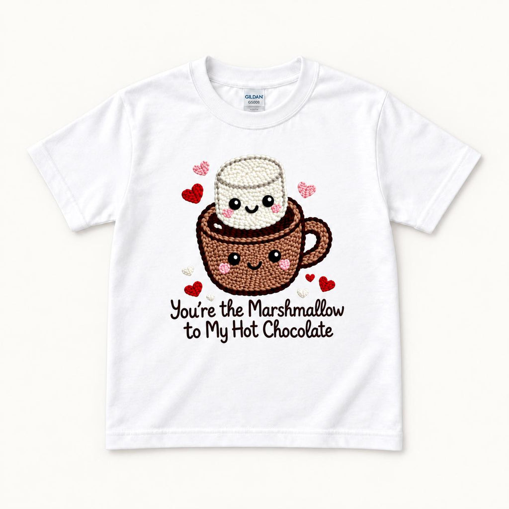 Marshmallow Hot Chocolate — garment mockup or size chart
