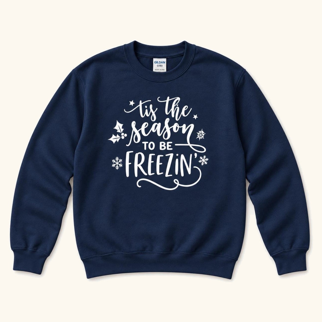 Tis the Season to Be Freezin — garment mockup or size chart