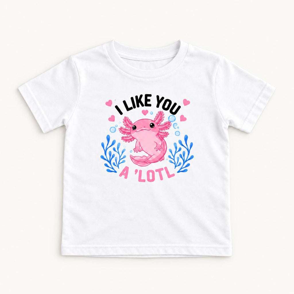 I Like You A Lotl Axolotl — garment mockup or size chart