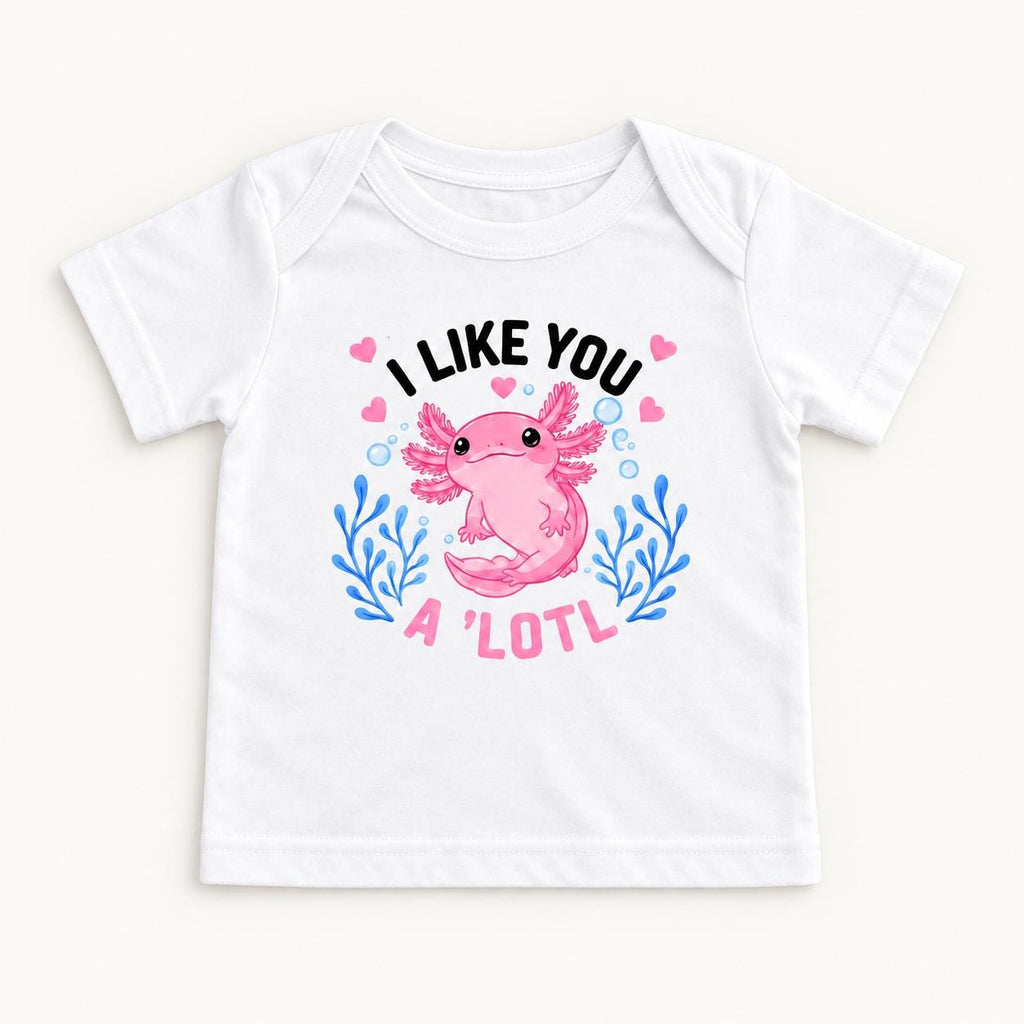 I Like You A Lotl Axolotl — garment mockup or size chart