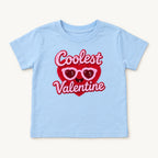 Coolest Valentine — Heart Sunglasses Faux Yarn Print — garment mockup or size chart