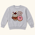 Coffee to My Donut — garment mockup or size chart