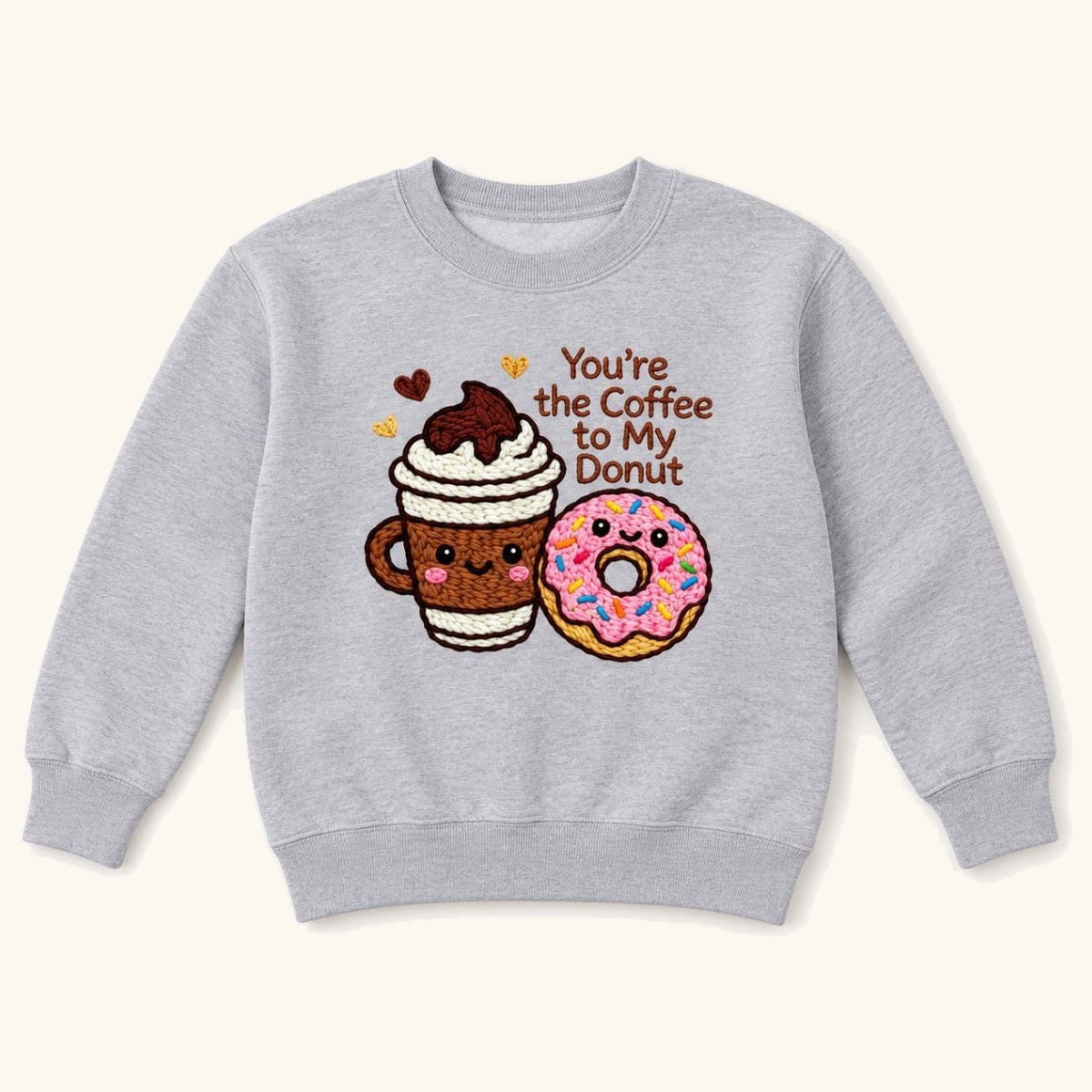 Coffee to My Donut — garment mockup or size chart
