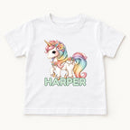 Personalized Floral Unicorn — garment mockup or size chart