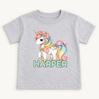 Personalized Floral Unicorn — garment mockup or size chart