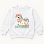 Personalized Floral Unicorn — garment mockup or size chart