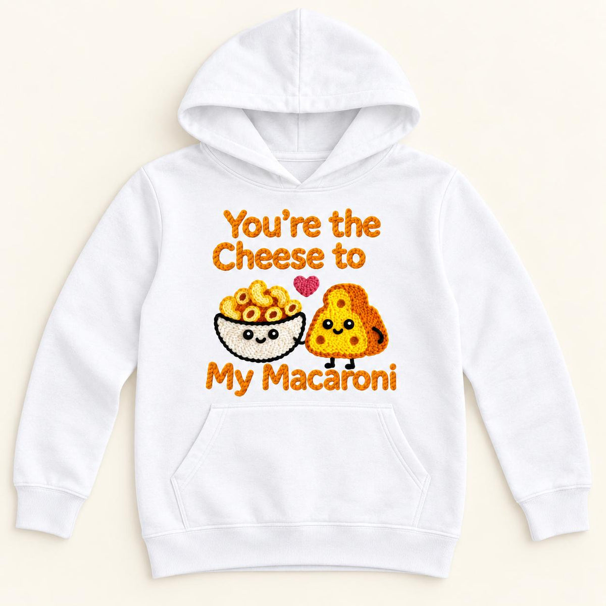 Cheese to My Macaroni — garment mockup or size chart