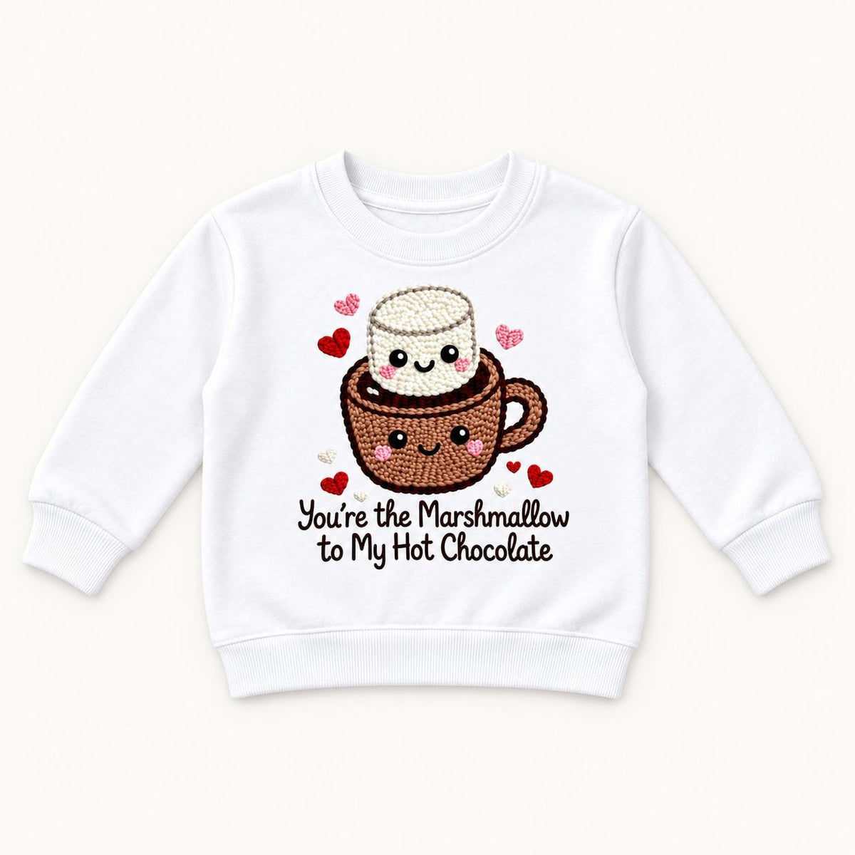 Marshmallow Hot Chocolate — garment mockup or size chart