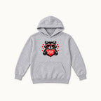 I Steal Hearts Raccoon — garment mockup or size chart