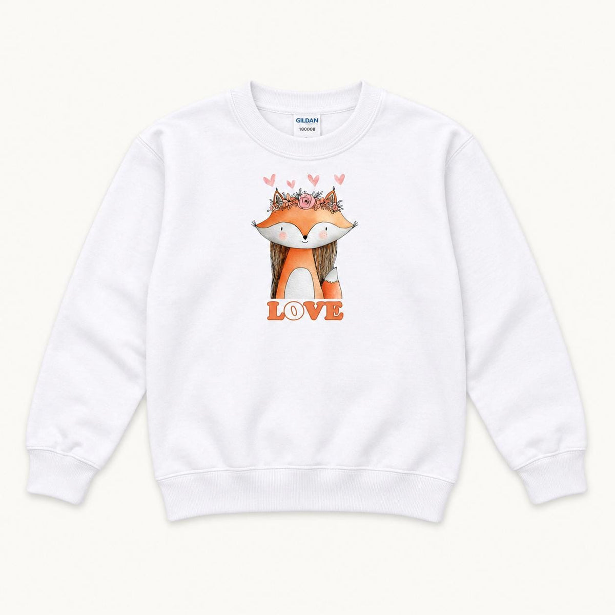 Fox Love — garment mockup or size chart