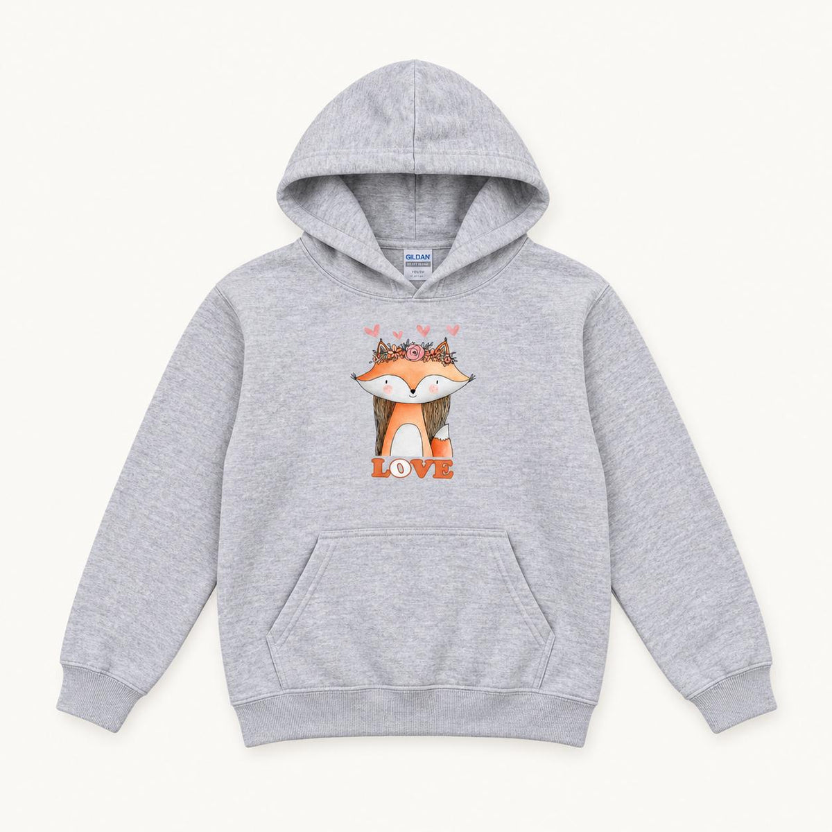 Fox Love — garment mockup or size chart