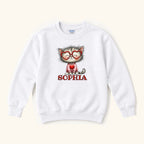 Personalized Cat Heart Glasses — garment mockup or size chart