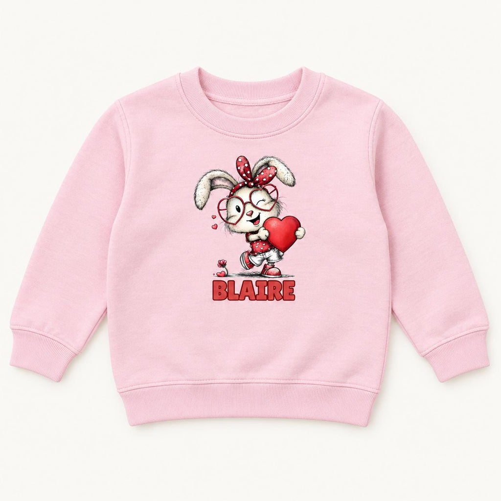 Personalized Winking Bunny — garment mockup or size chart