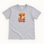 Personalized Easter Egg Highland Cow — garment mockup or size chart