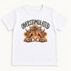 Overstimulated Highland Cow — garment mockup or size chart