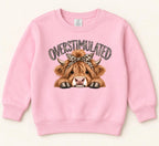 Overstimulated Highland Cow — garment mockup or size chart