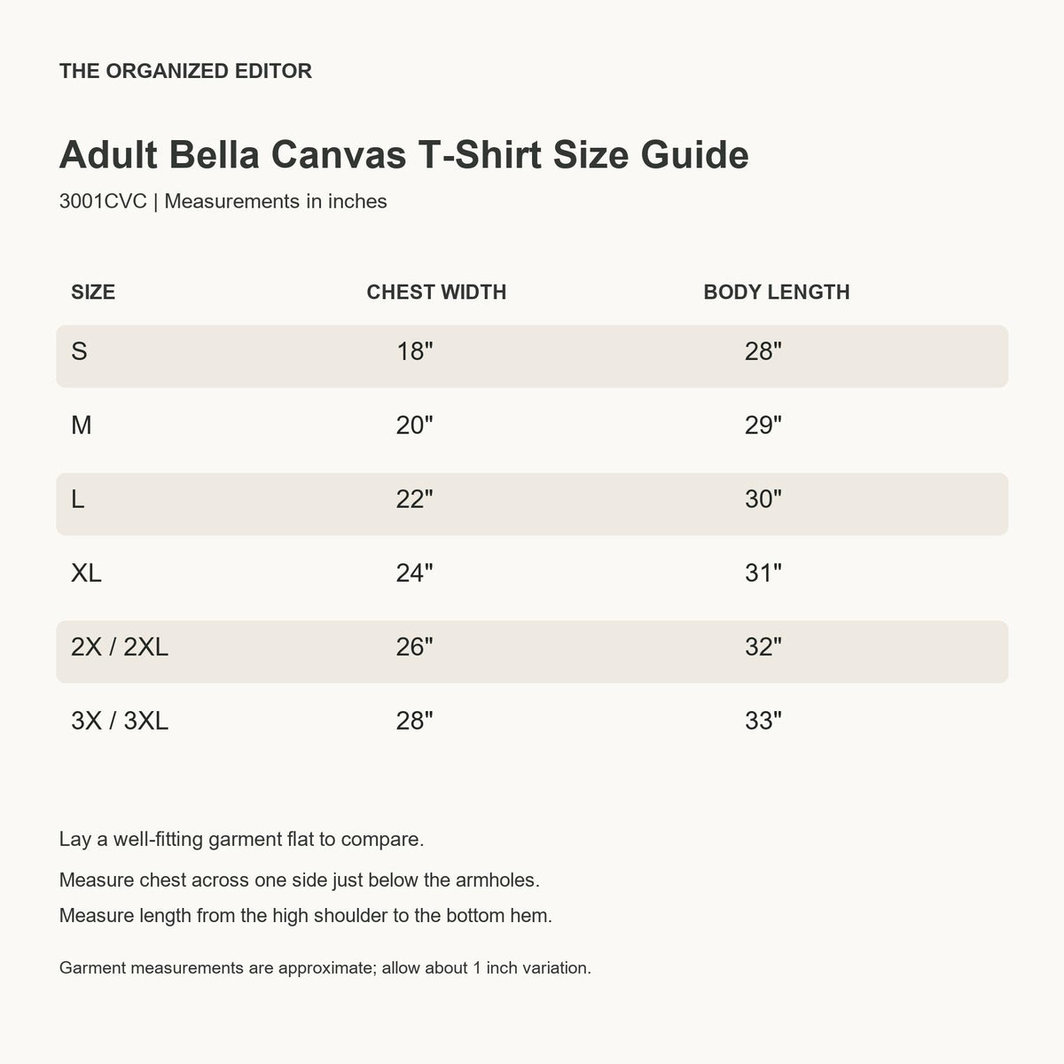Overstimulated Highland Cow — garment mockup or size chart