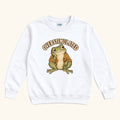 Overstimulated Frog — garment mockup or size chart