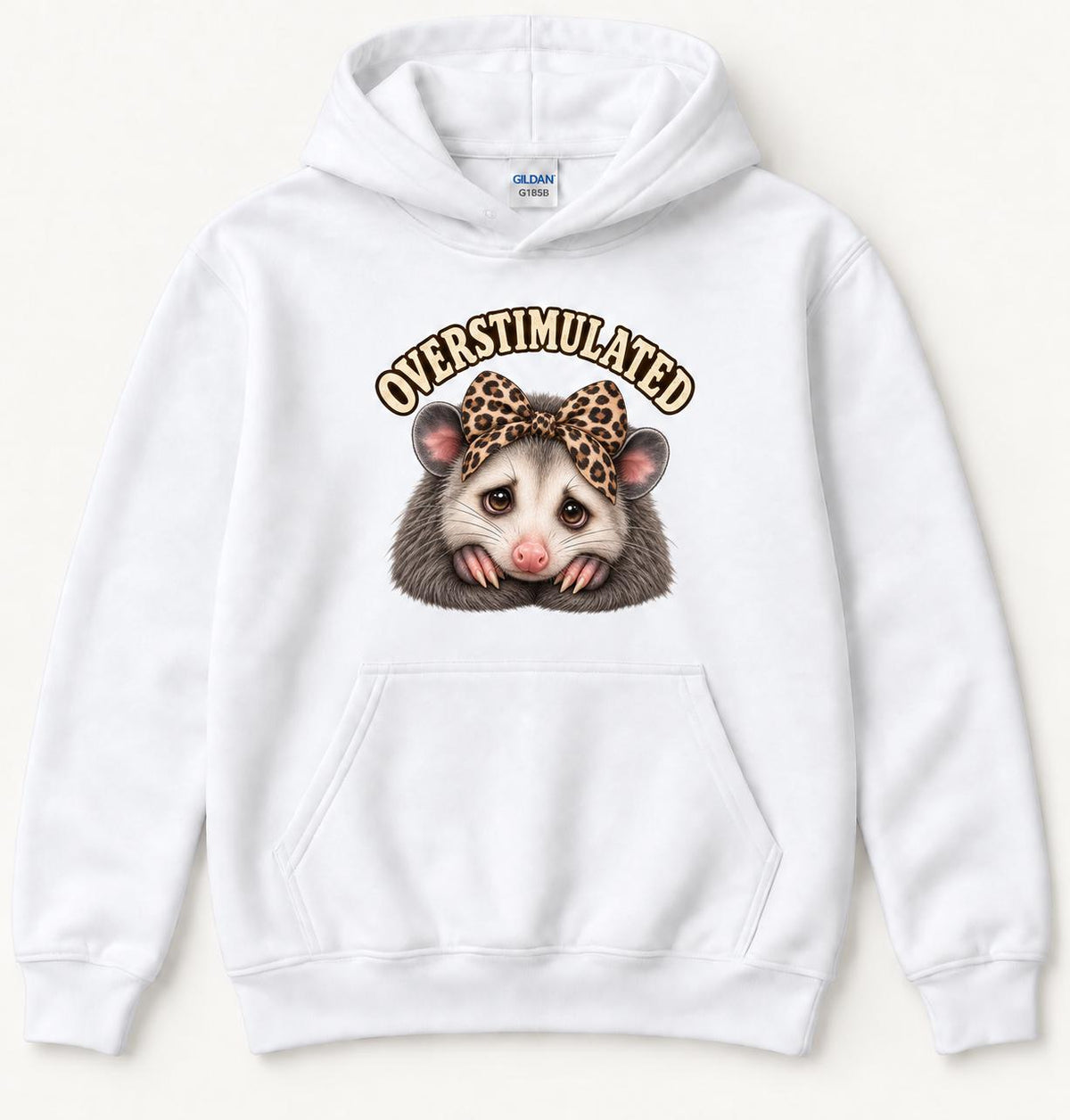 Overstimulated Possum — garment mockup or size chart