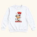 Personalized Cow Heart Balloon — garment mockup or size chart
