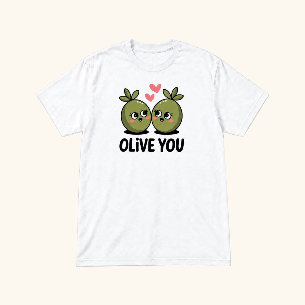 Olive You — garment mockup or size chart