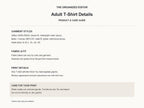 Olive You — garment mockup or size chart