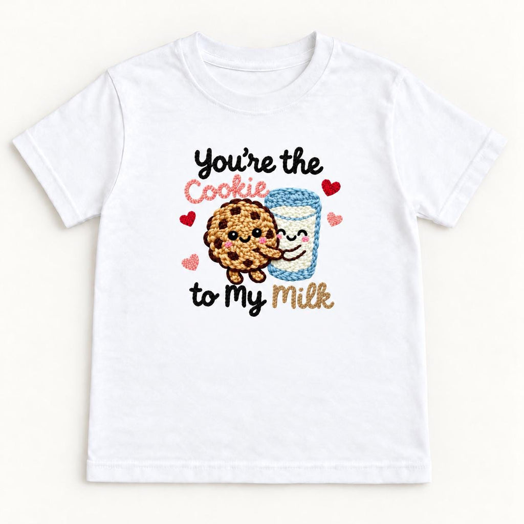 You're the Cookie to My Milk — garment mockup or size chart