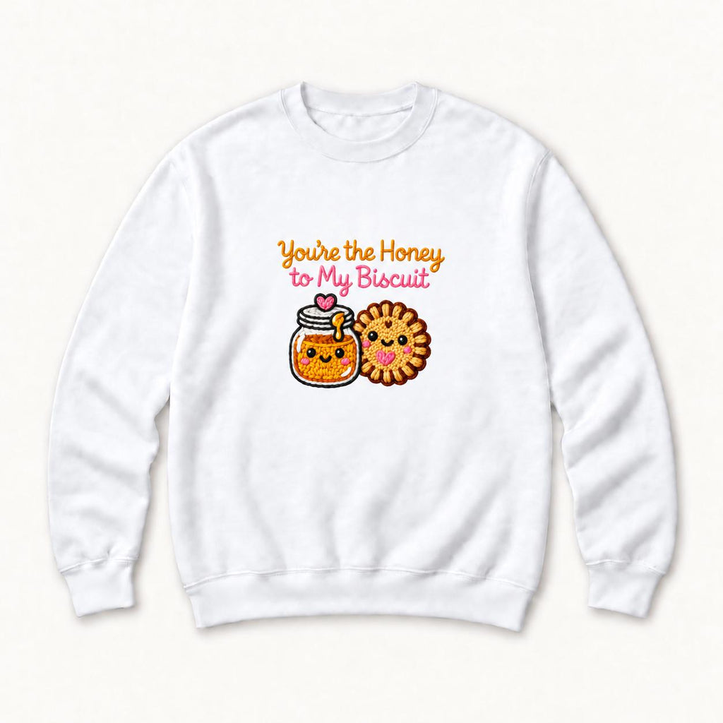 You're the Honey to My Biscuit — garment mockup or size chart