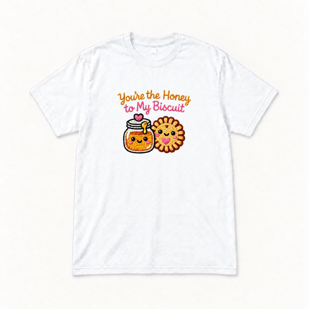 You're the Honey to My Biscuit — garment mockup or size chart