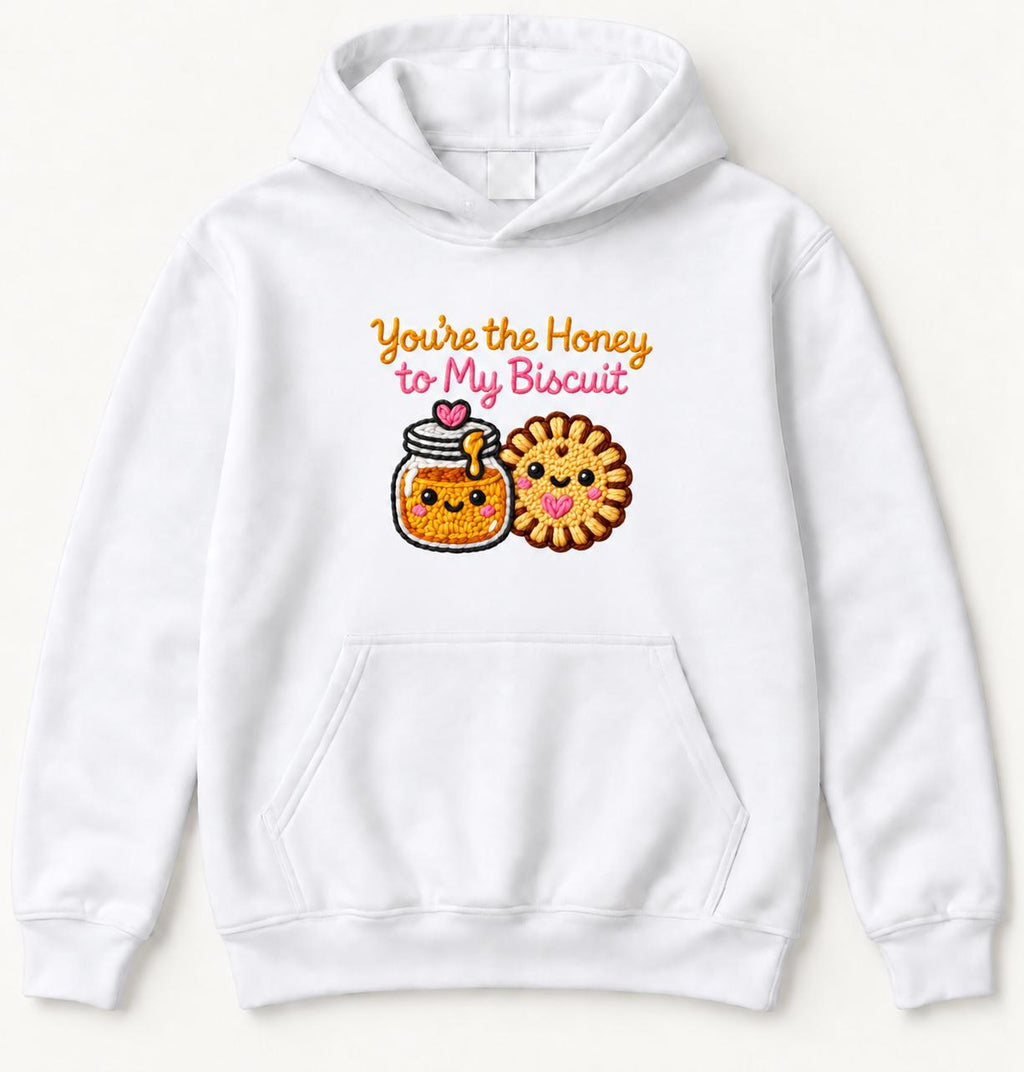 You're the Honey to My Biscuit — garment mockup or size chart