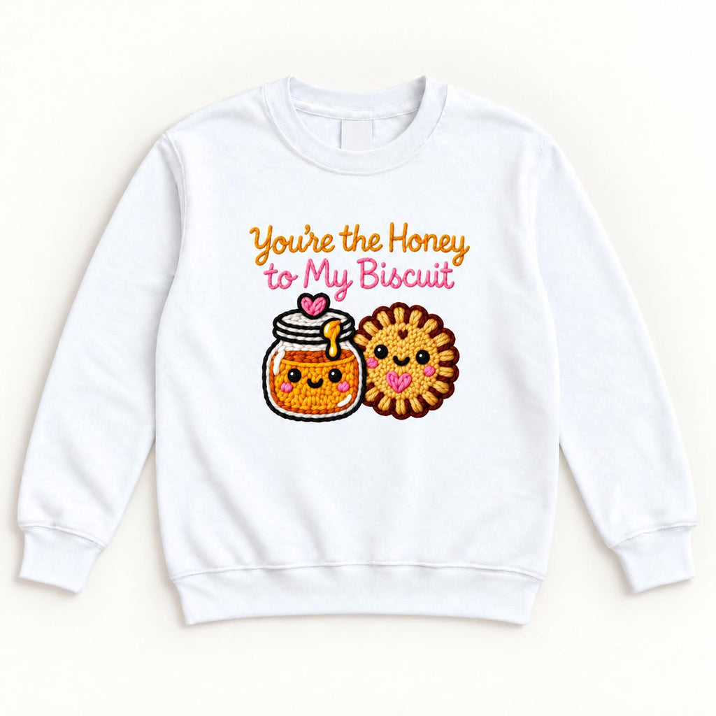 You're the Honey to My Biscuit — garment mockup or size chart