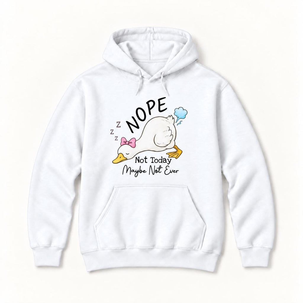 Nope Not Today Maybe Not Ever Goose — garment mockup or size chart