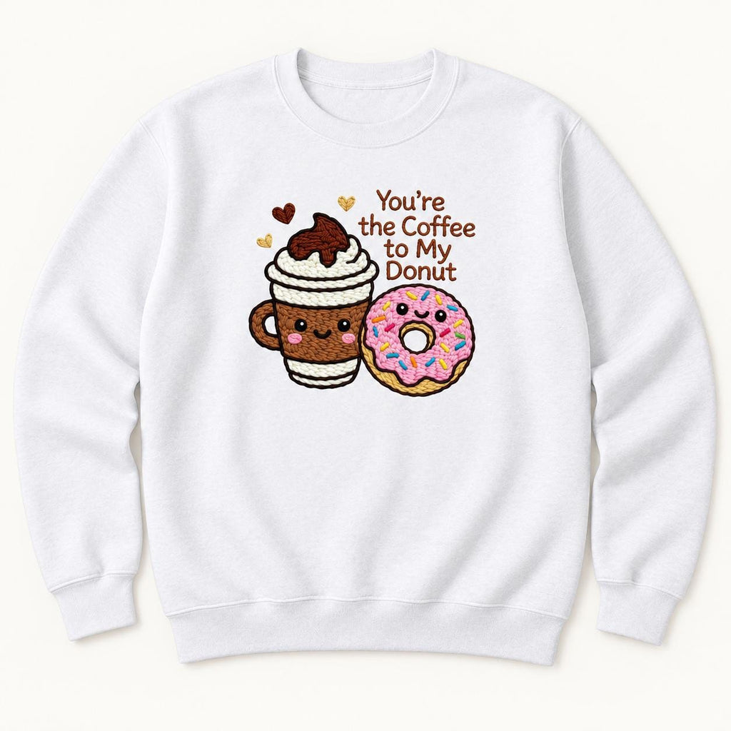 You're the Coffee to My Donut — garment mockup or size chart