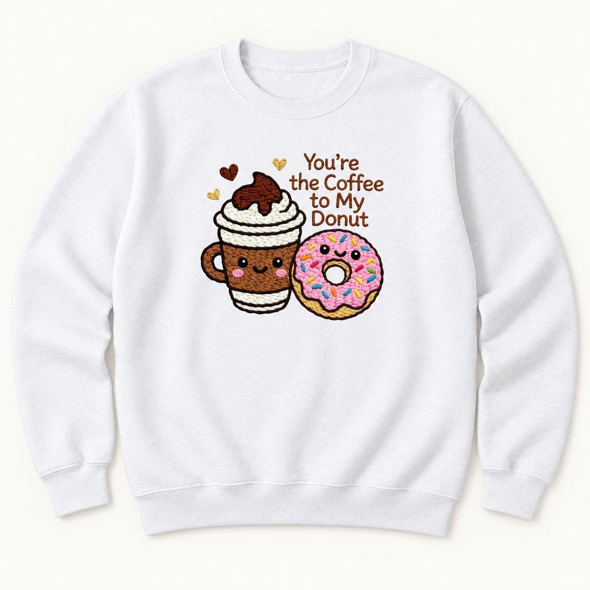 You're the Coffee to My Donut — garment mockup or size chart