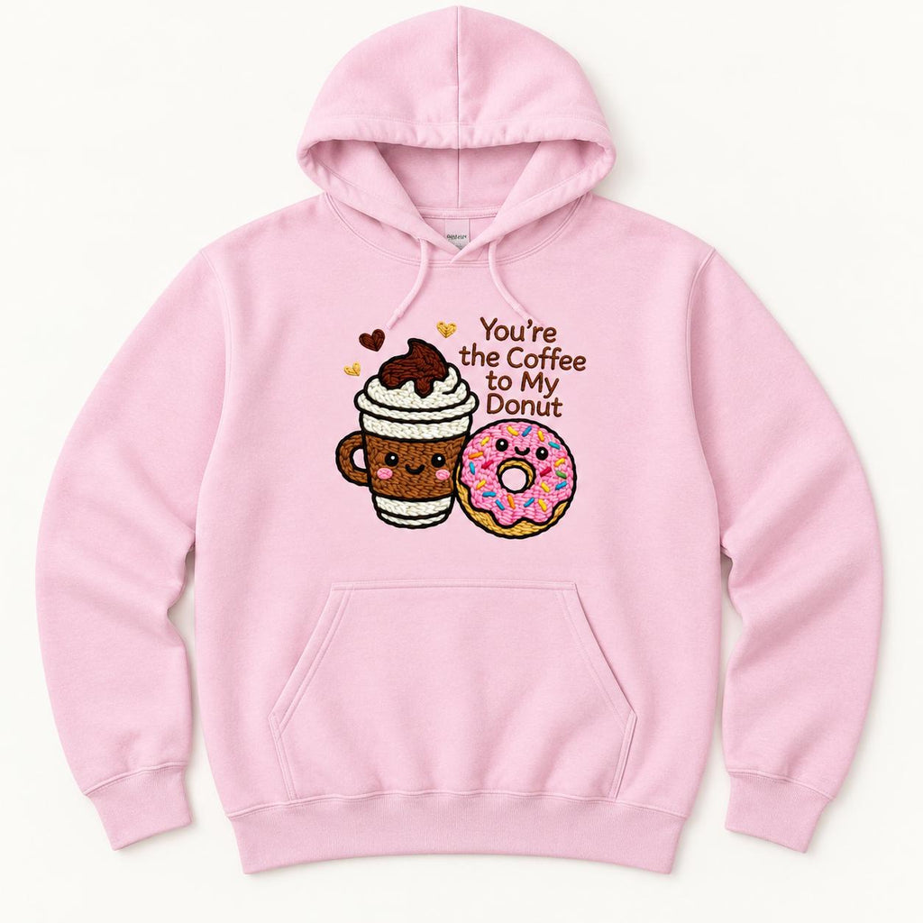 You're the Coffee to My Donut — garment mockup or size chart