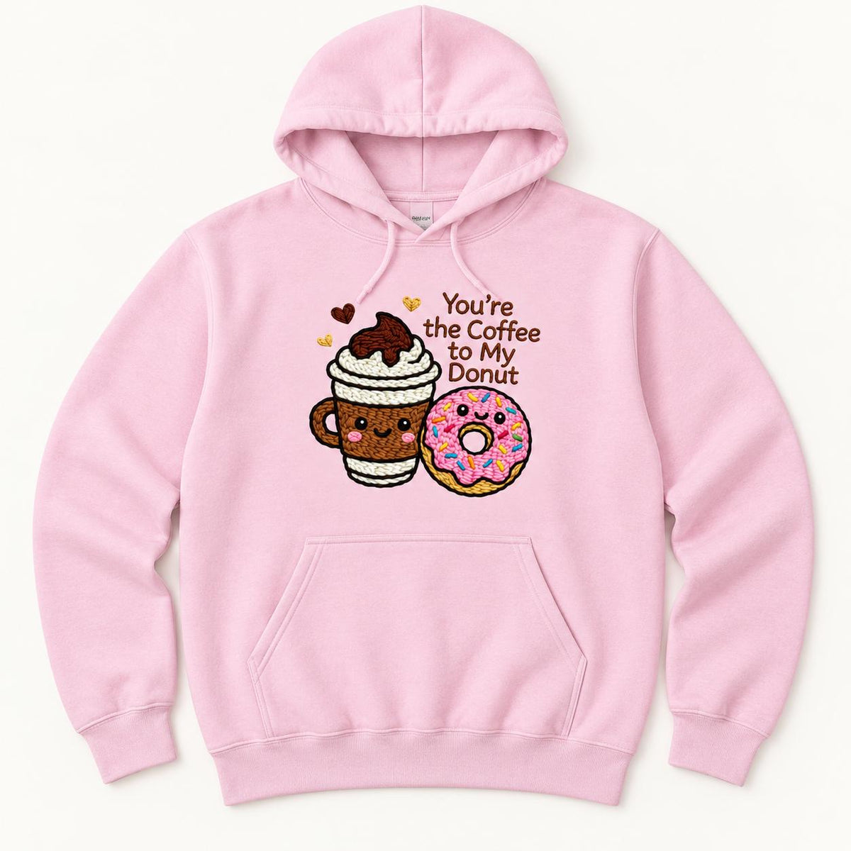You're the Coffee to My Donut — garment mockup or size chart