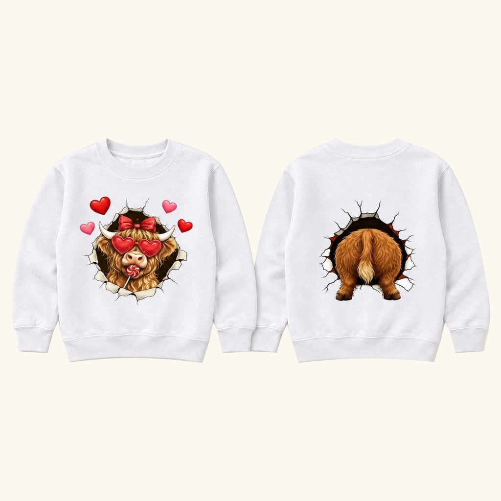 Highland Cow Booty — garment mockup or size chart