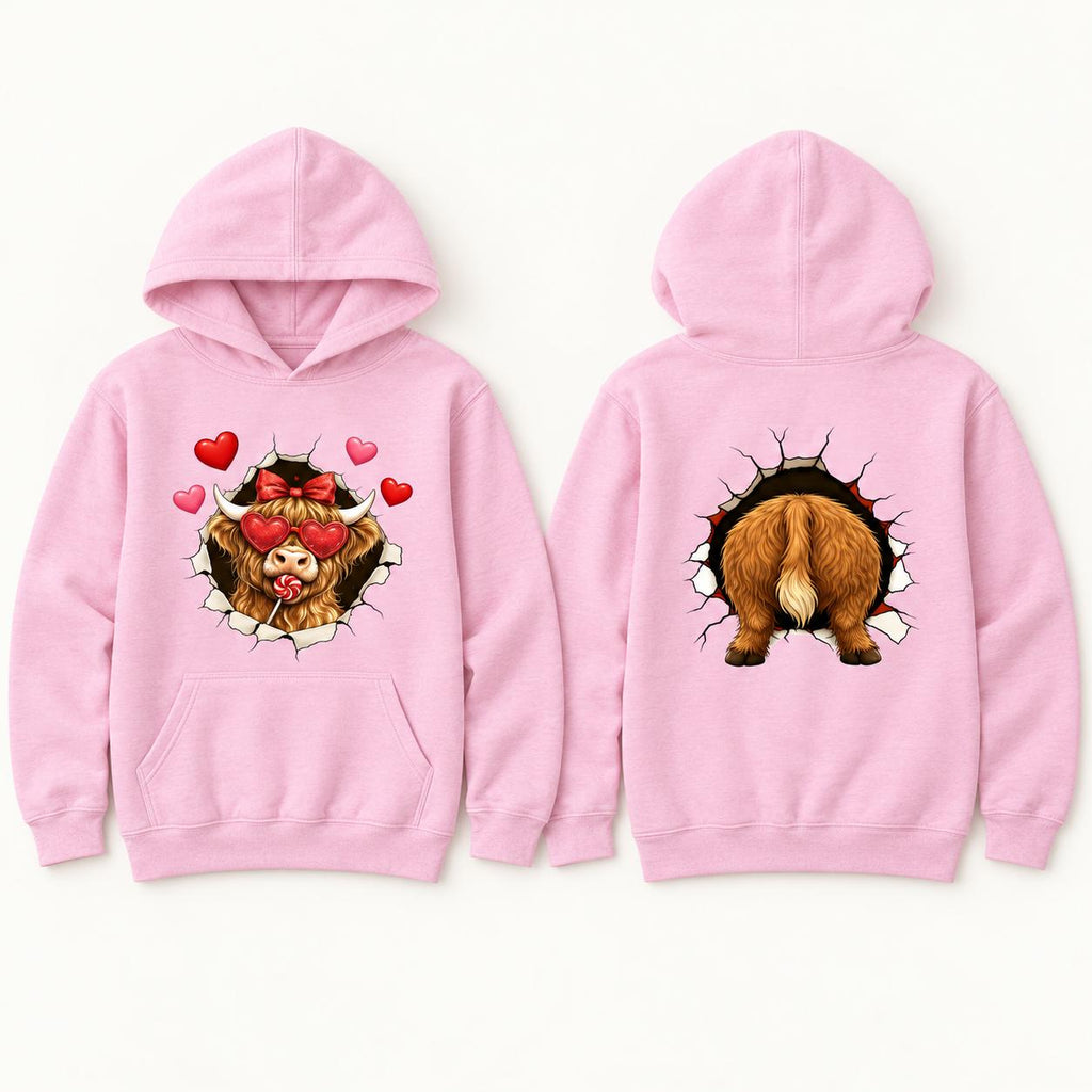 Highland Cow Booty — garment mockup or size chart