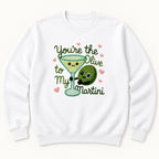 You're the Olive to My Martini — garment mockup or size chart