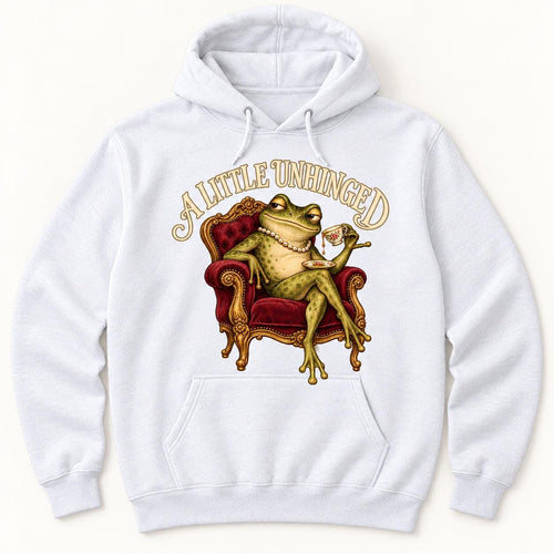 A Little Unhinged Frog — garment mockup or size chart