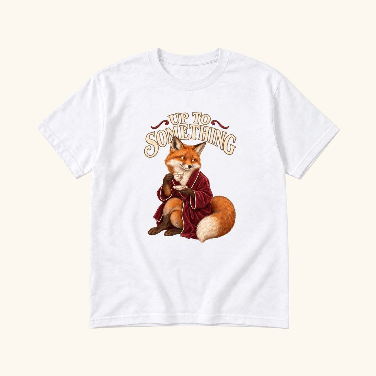 Up To Something Fox — garment mockup or size chart