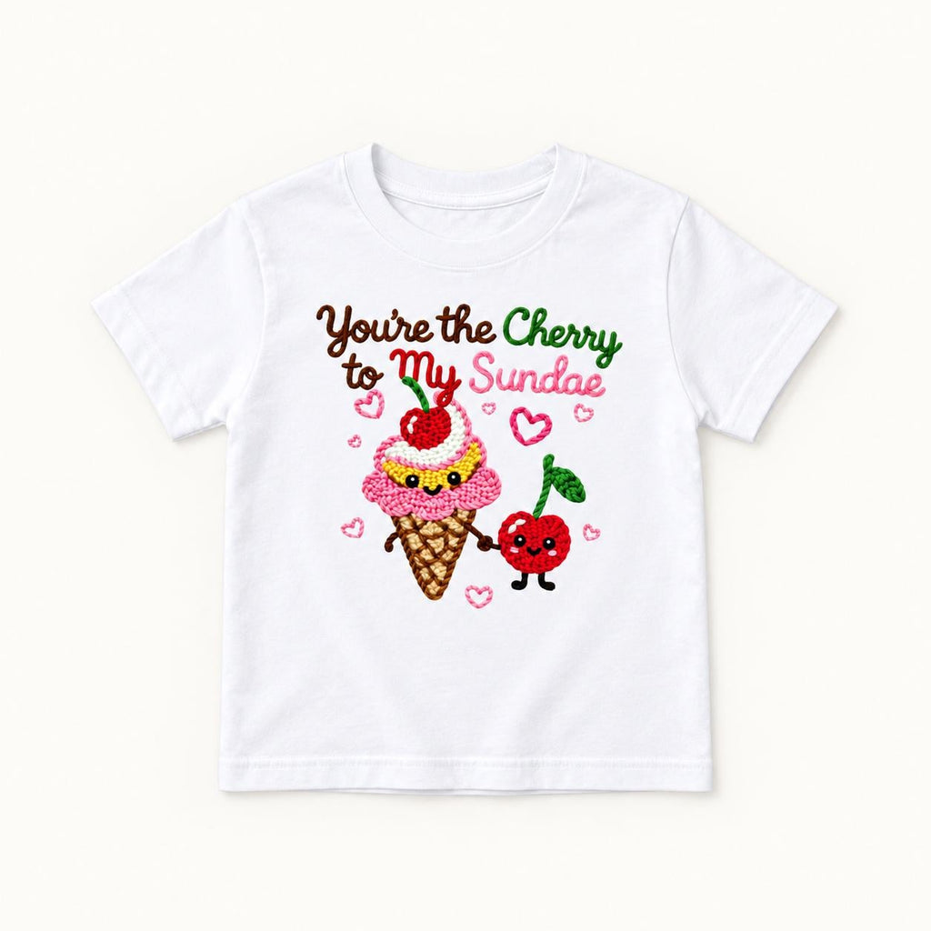 You're the Cherry to My Sundae — garment mockup or size chart