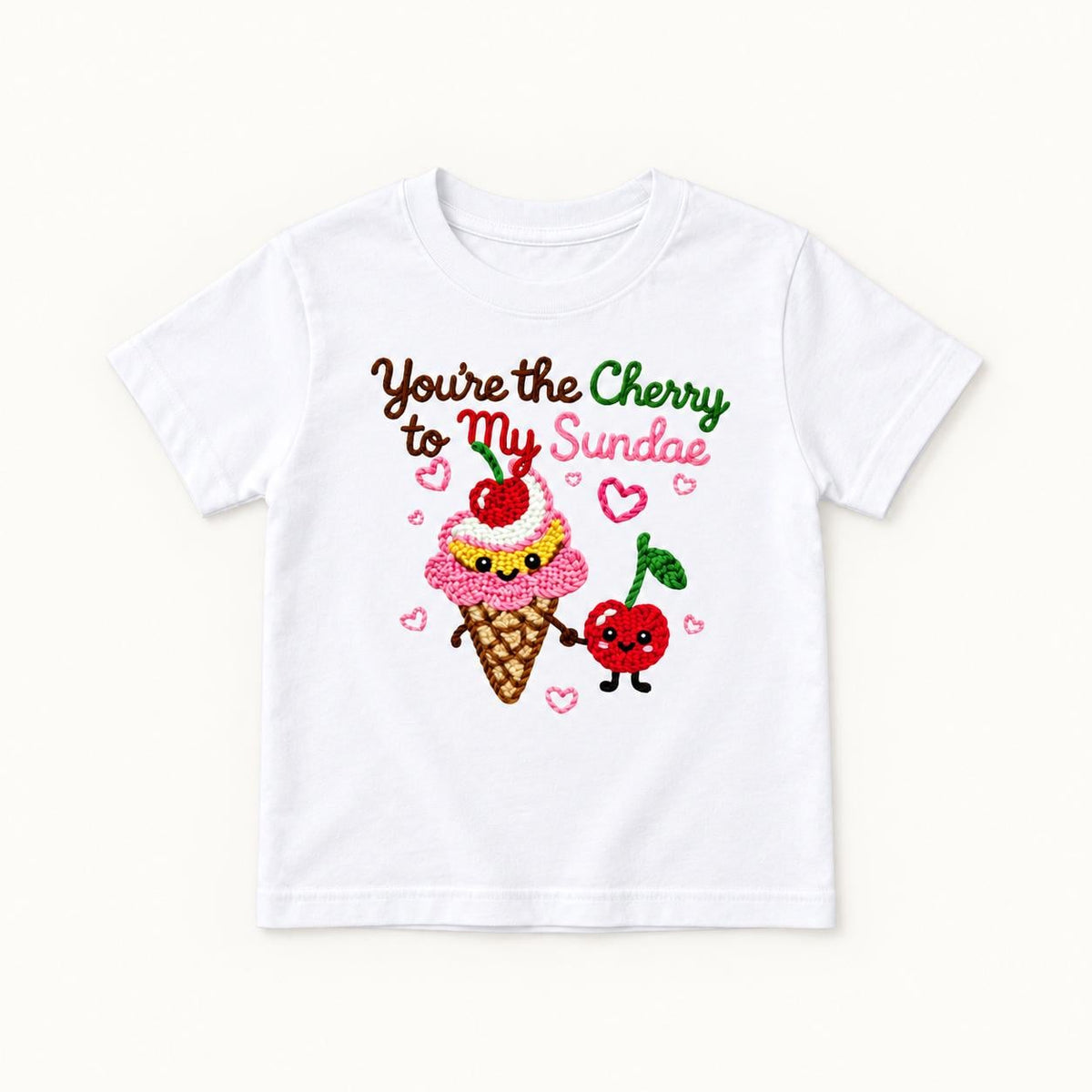 You're the Cherry to My Sundae — garment mockup or size chart