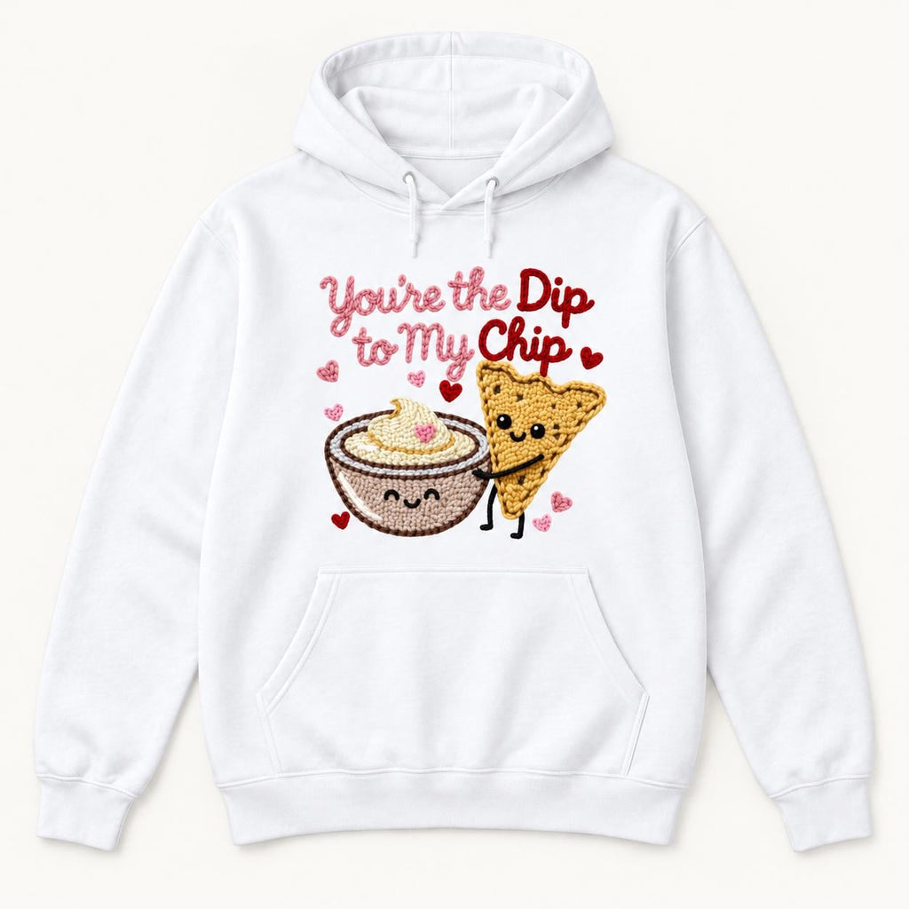 You're the Dip to My Chip — garment mockup or size chart