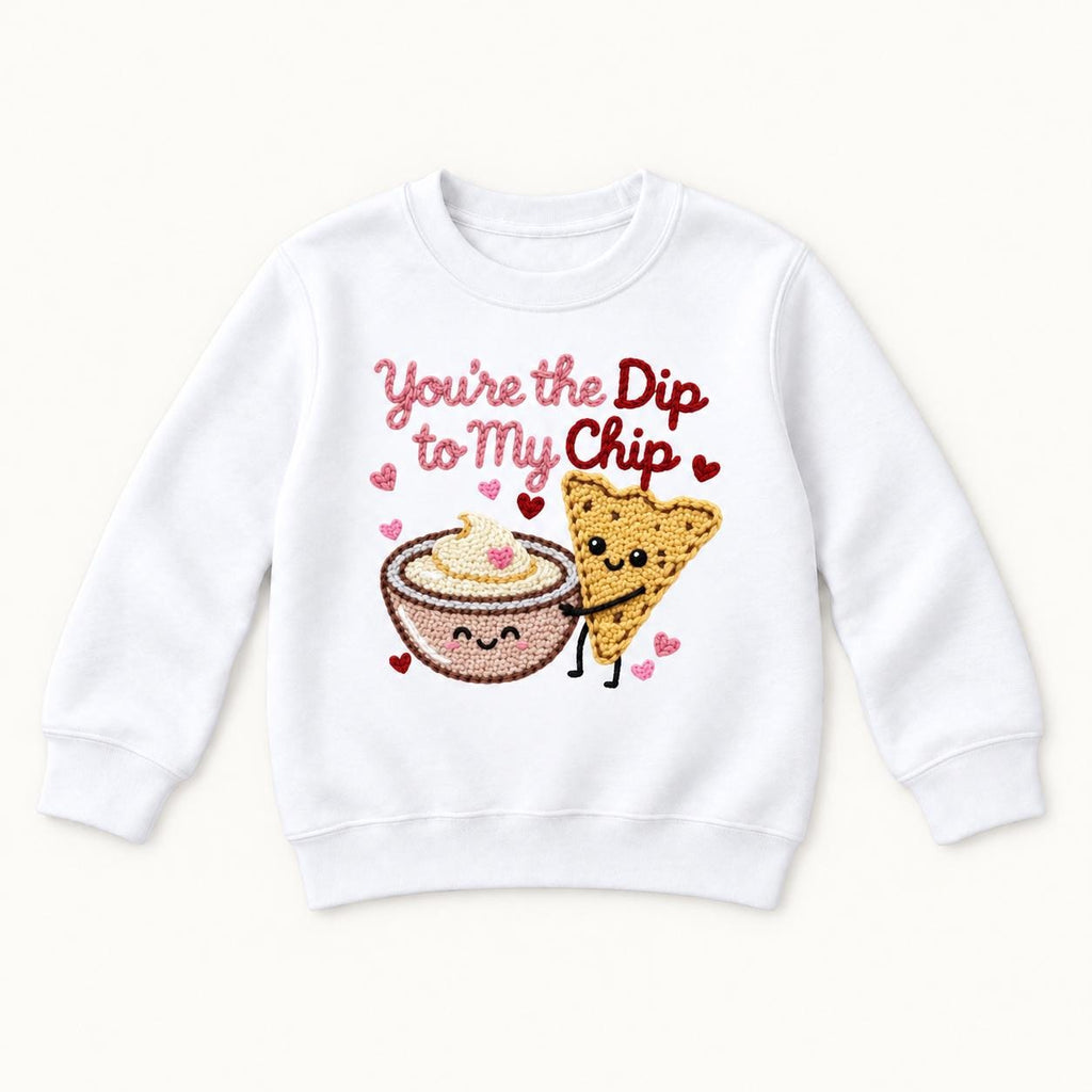 You're the Dip to My Chip — garment mockup or size chart