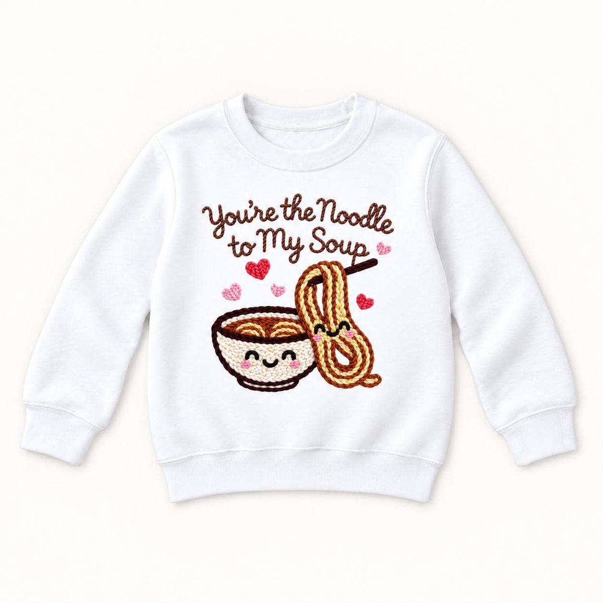 You're the Noodle to My Soup — garment mockup or size chart